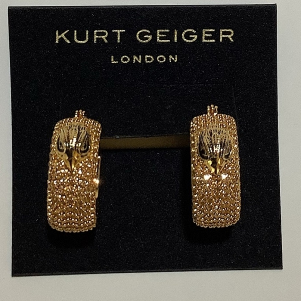Kurt Geiger Pavè Eagle Hoop Earrings